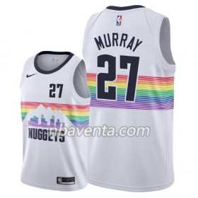 Camiseta Hombre Denver Nuggets Jamal Murray 27 2018-19 Nike City Edition Blanco Swingman